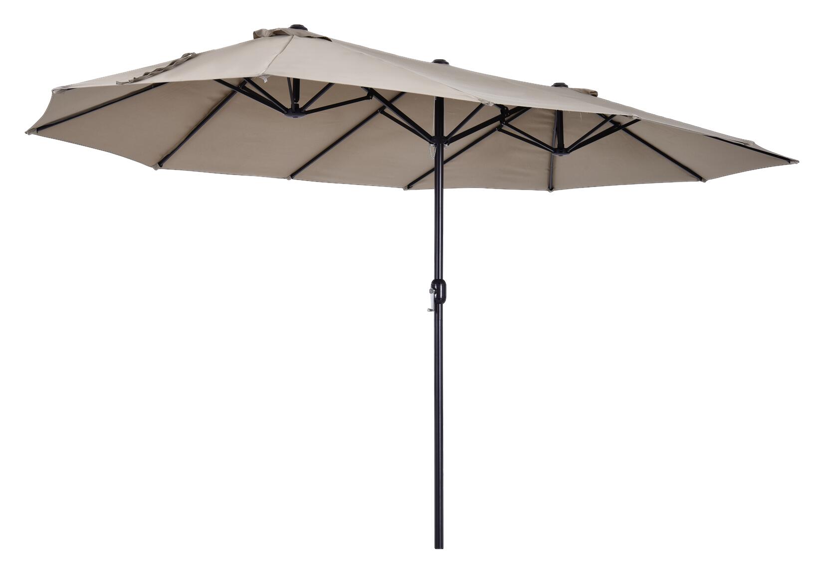 Outsunny Marktschirm café braun Metall B/H/L: ca. 270x240x460 cm