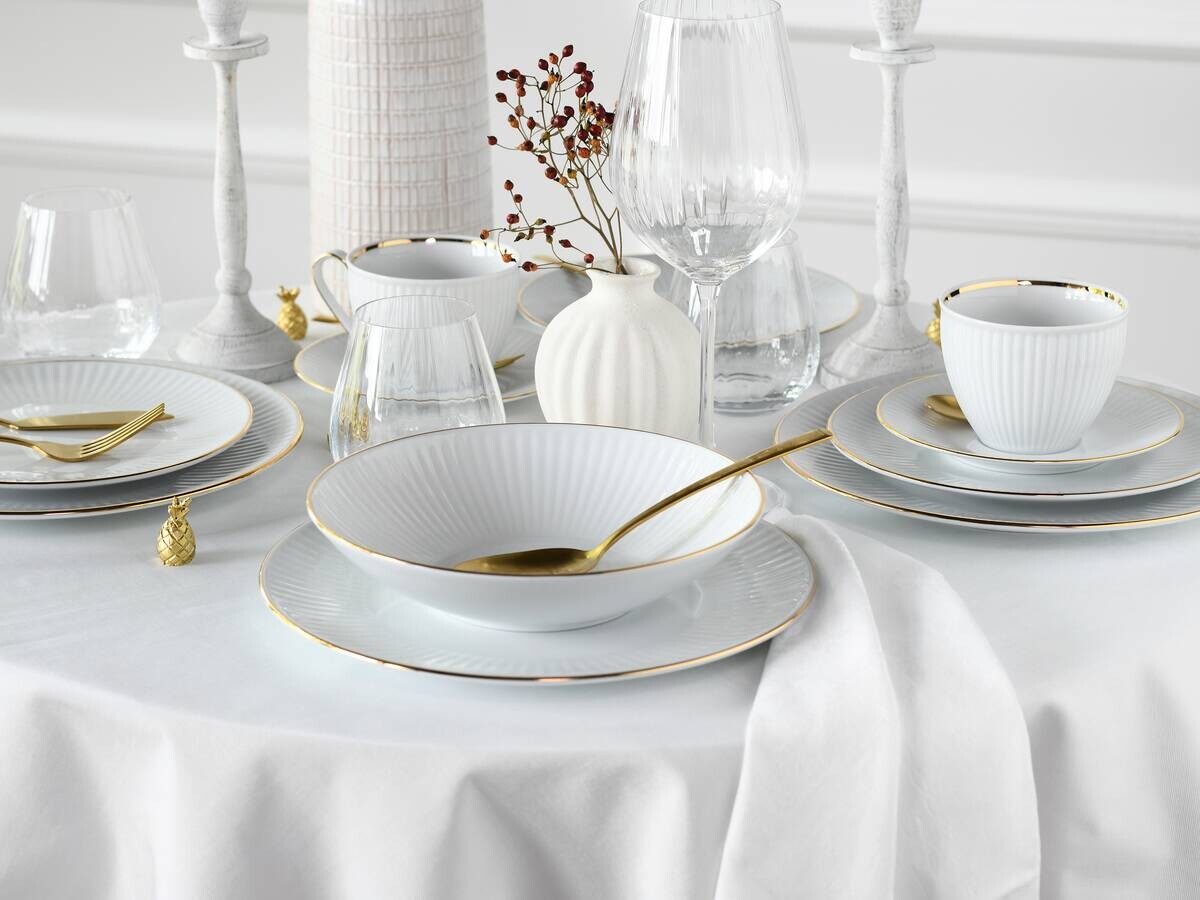 CreaTable Kombiservice Valencia gold Porzellan 30 tlg.