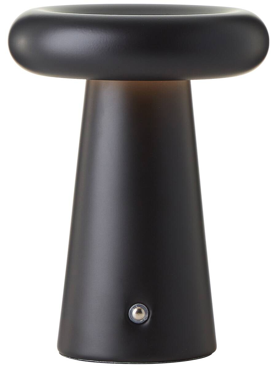 Brilliant Akku-LED-Tischleuchte Muffin schwarz Metall B/H/L: ca. 15x18,5x15 cm