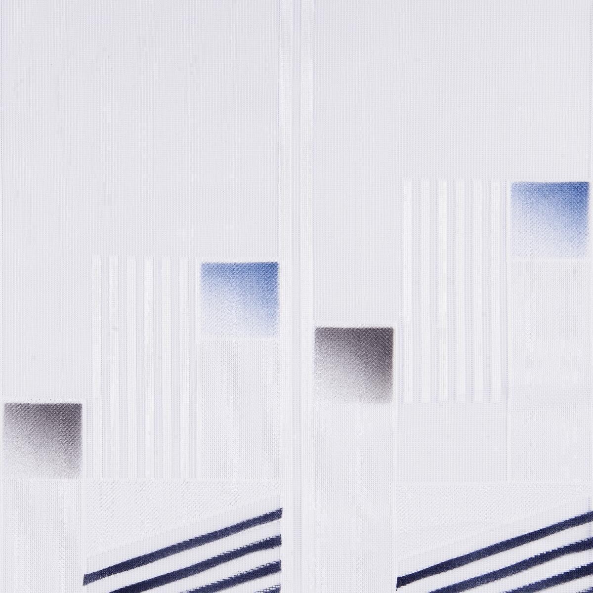 Scheibengardinen-Meterware blau H: ca. 60 cm