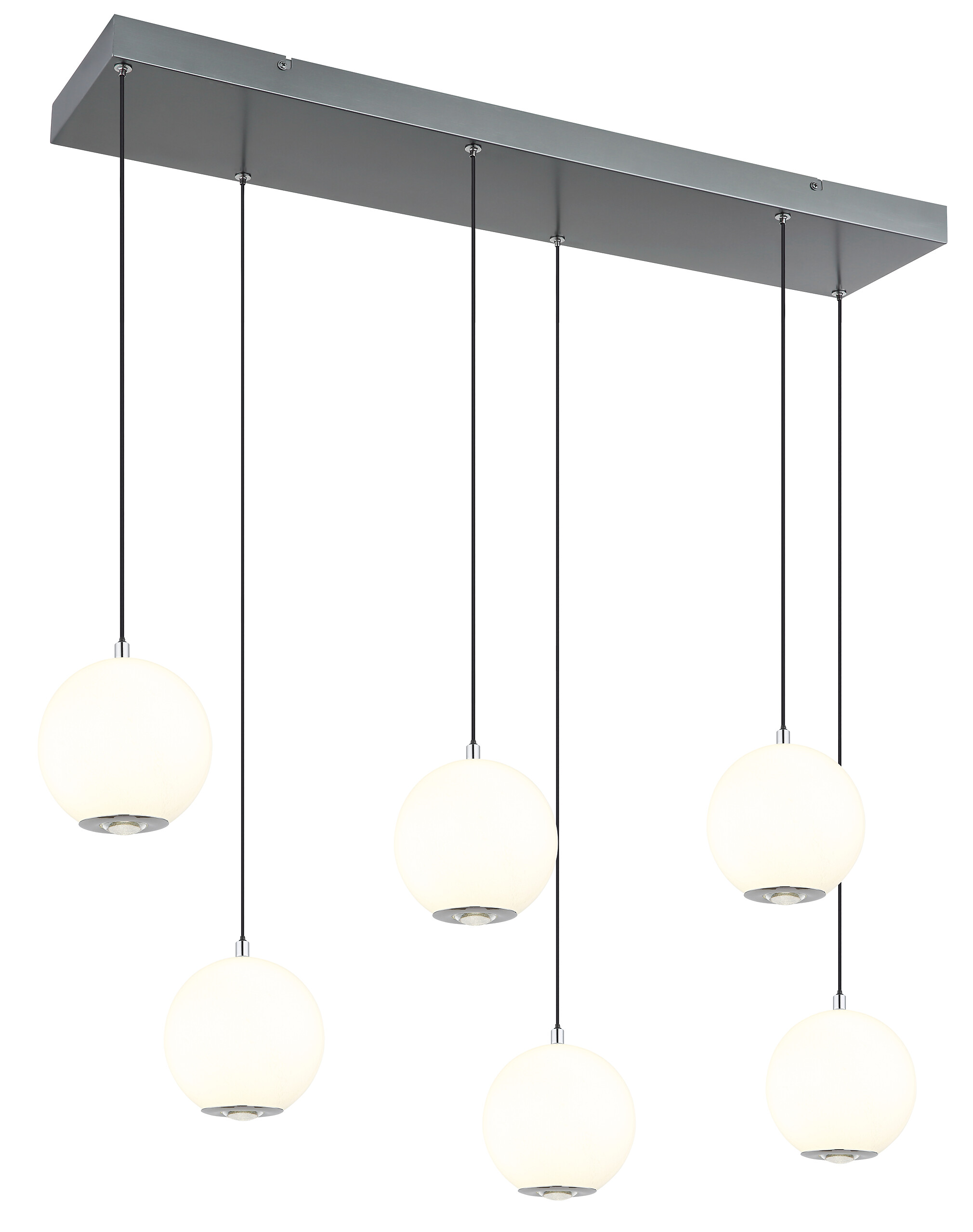 GLOBO Pendelleuchte grau Opal Glas Metall B/H/T/L: ca. 30x150x97,5x97,5 cm 1.0 Brennstellen