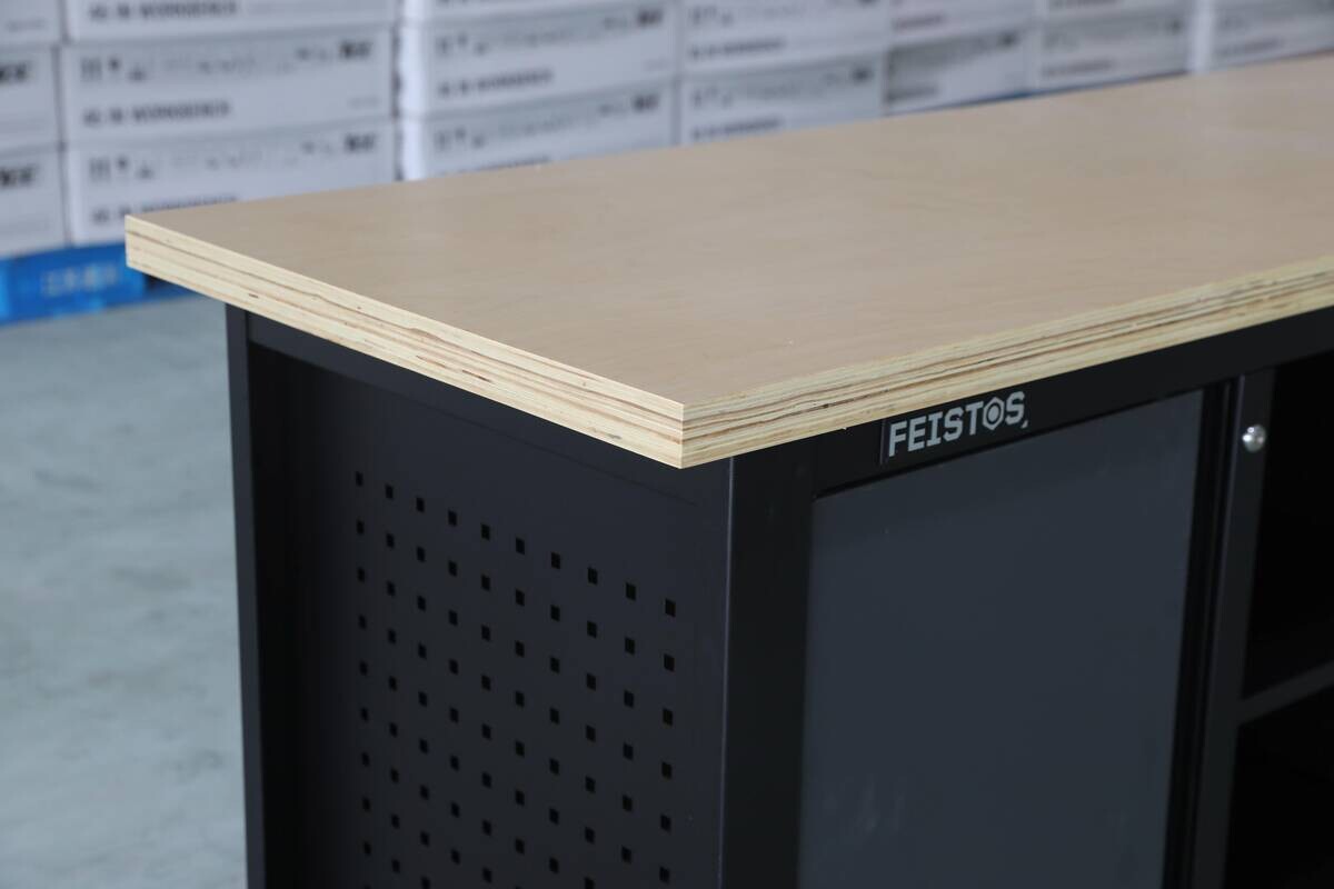 Feistos Werkbank Heros anthrazit Metall B/H/L: ca. 169x87x60 cm