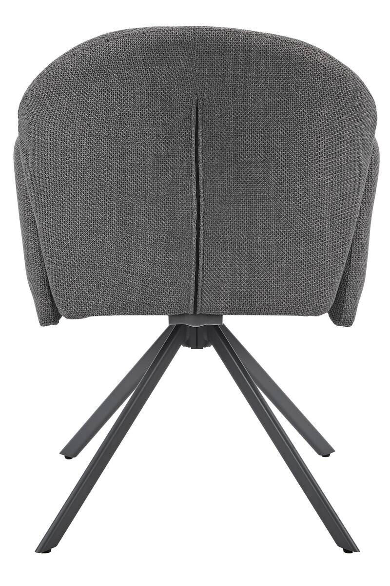 Drehstuhl Holly grau Microfaser Webstoff B/H/T: ca. 57x84x61 cm