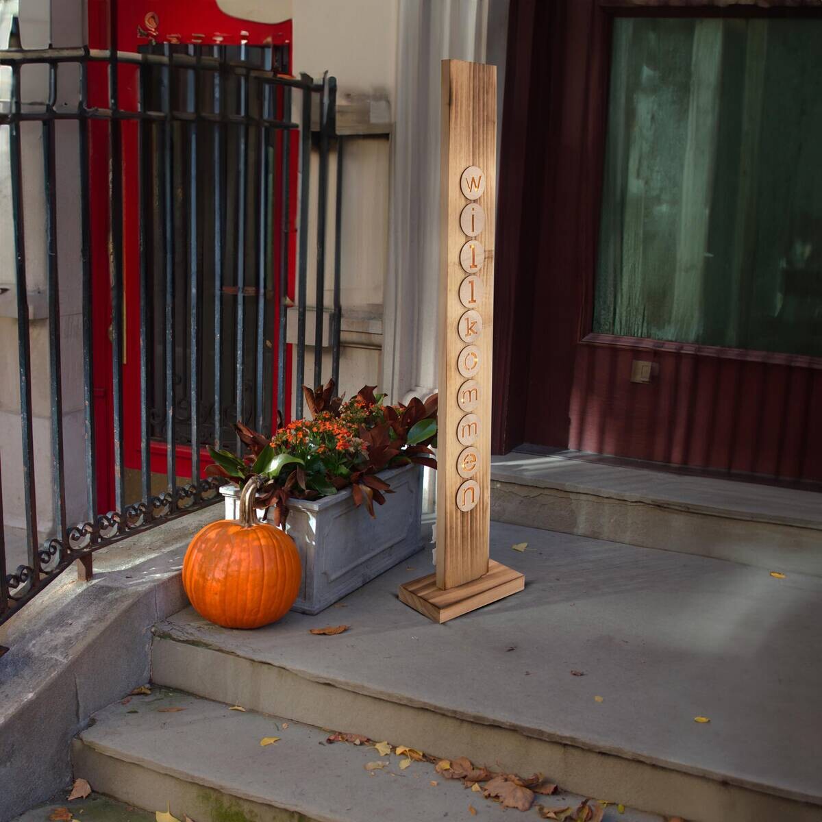 Näve Leuchten LED-Dekoleuchte Willkommen natur B/H/T: ca. 10x82x18 cm