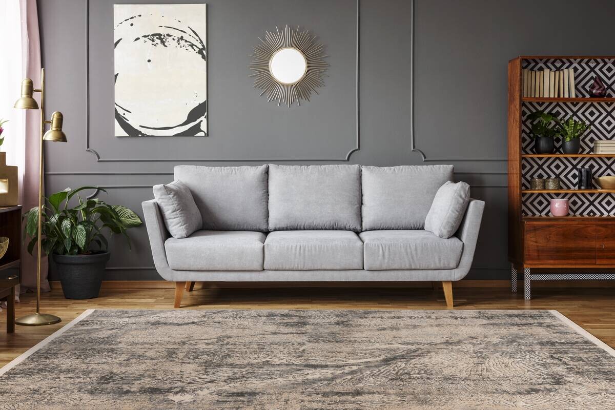 Kayoom Kurzflorteppich Adela 525 grau B/H/L: ca. 120x1,3x170 cm