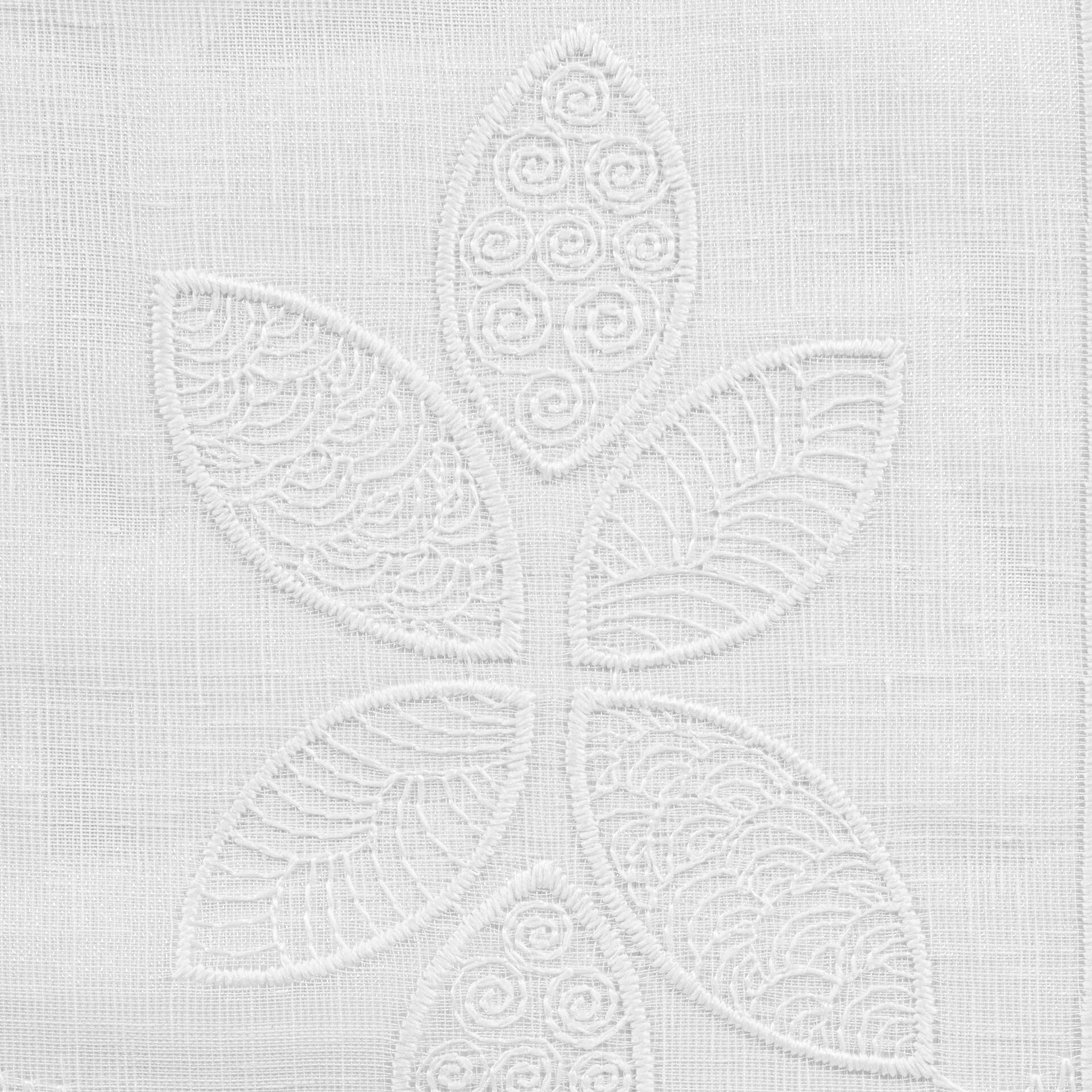 Scheibengardinen-Meterware weiß H: ca. 50 cm