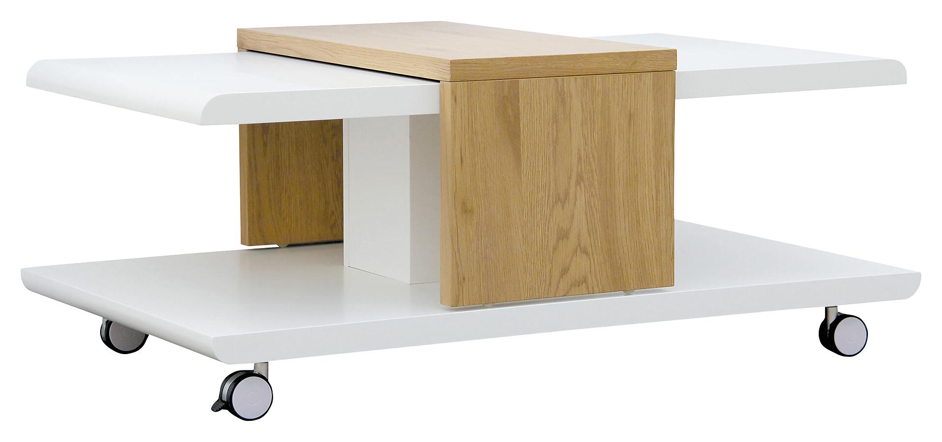 Inter Link Couchtisch Joliet weiß Eiche Wild B/H/T: ca. 110x45x66 cm