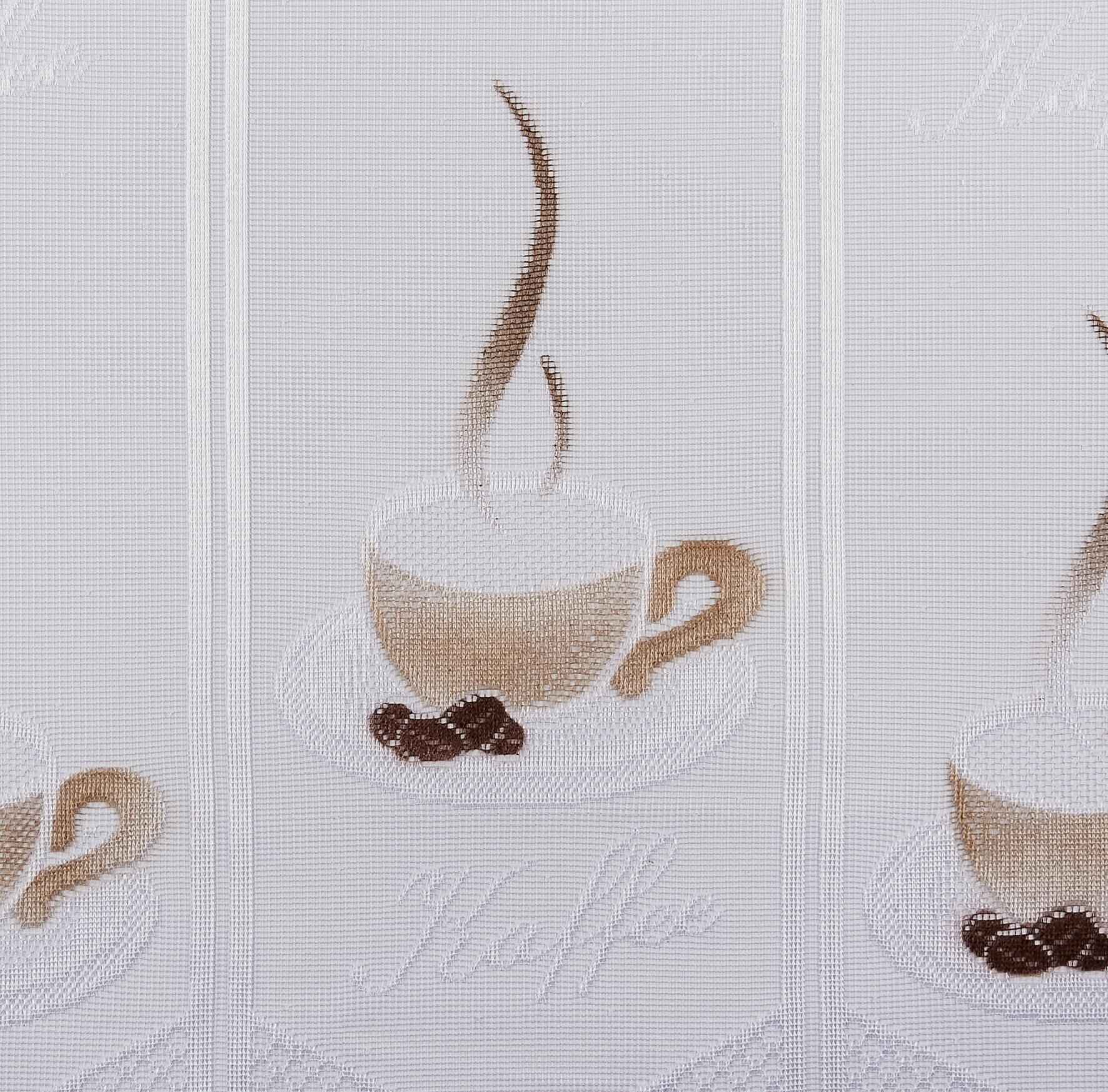 POCOline Scheibengardine Kaffee braun B/L: ca. 145x45 cm