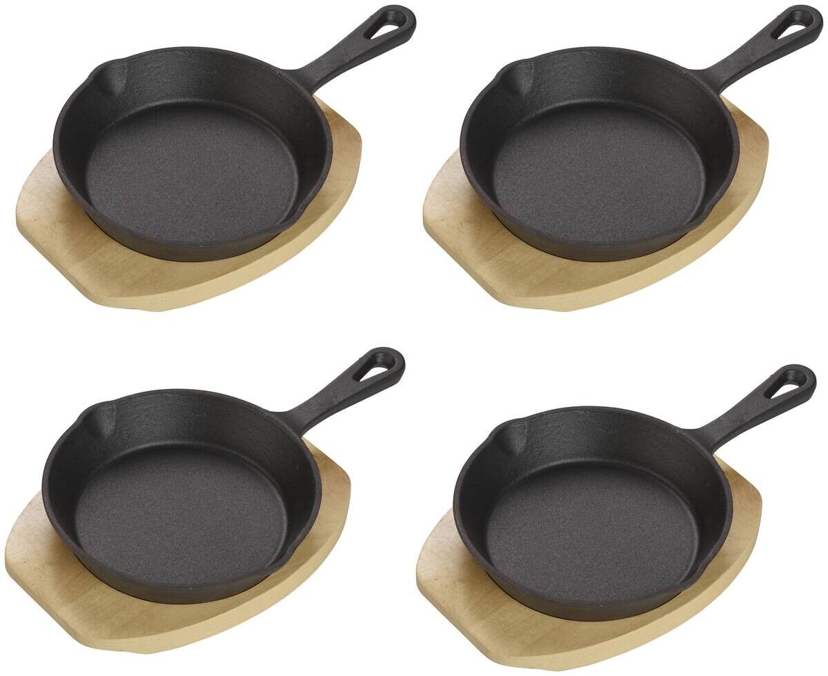 ECHTWERK Servierpfanne schwarz Eisen B/H/L: ca. 15,8x4,7x25,4 cm