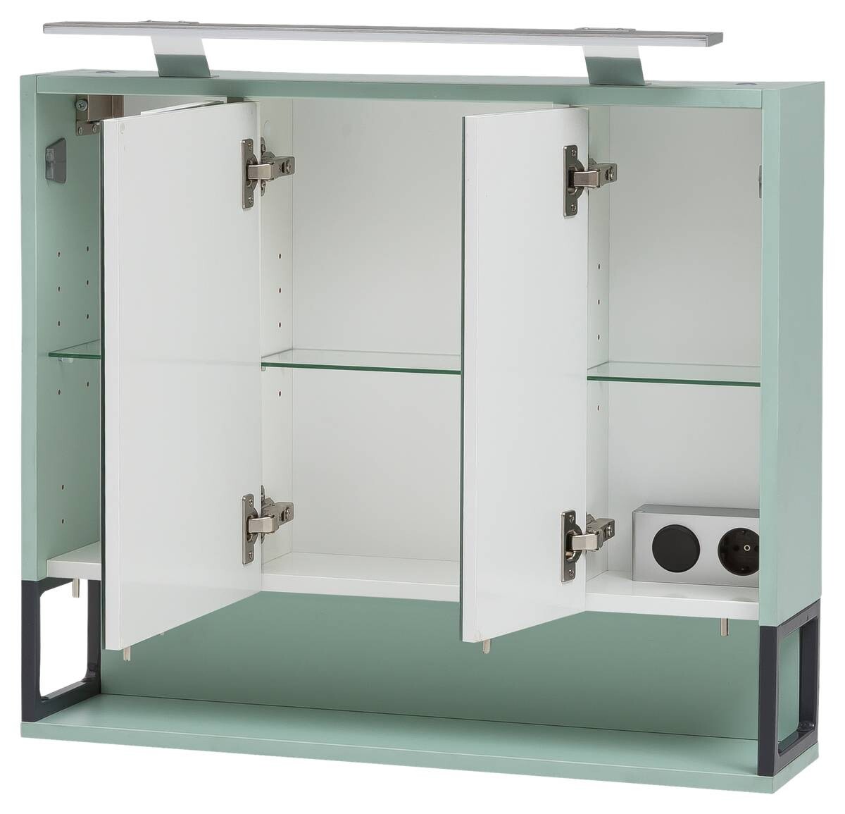 Spiegelschrank Limone mint B/H/T: ca. 70x66,1x16 cm