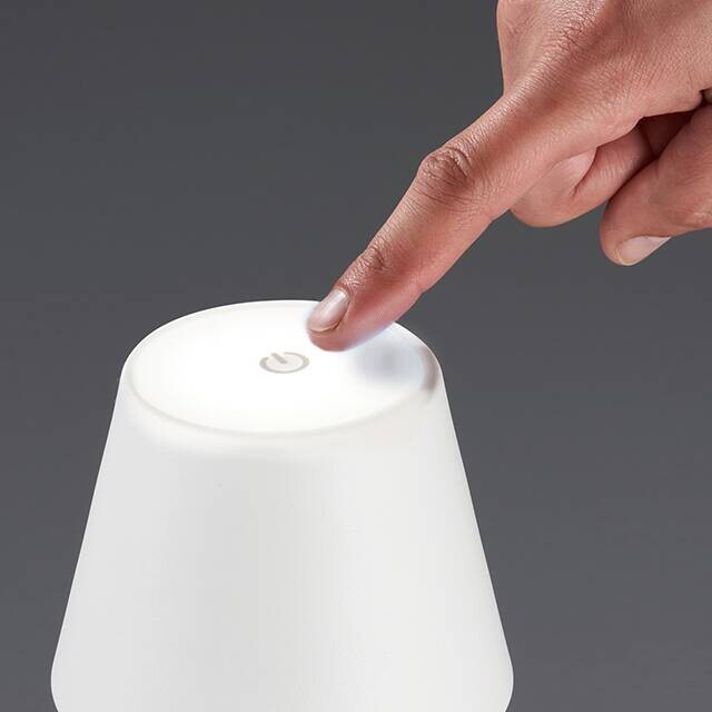 easy! by FHL Tischleuchte 850209 Tropea weiß Metall H/D: ca. 38x12 cm 1 Brennstellen