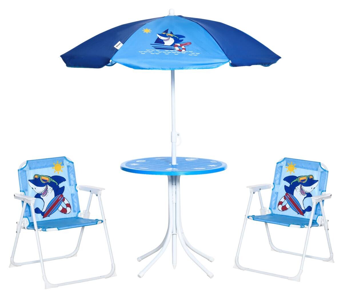 Outsunny Sitzgruppe blau Metall B/H/L: ca. 49,5x49,5x50 cm Outsunny Sitzgruppe blau Metall B/H/L: ca. 49,5x49,5x50 cm