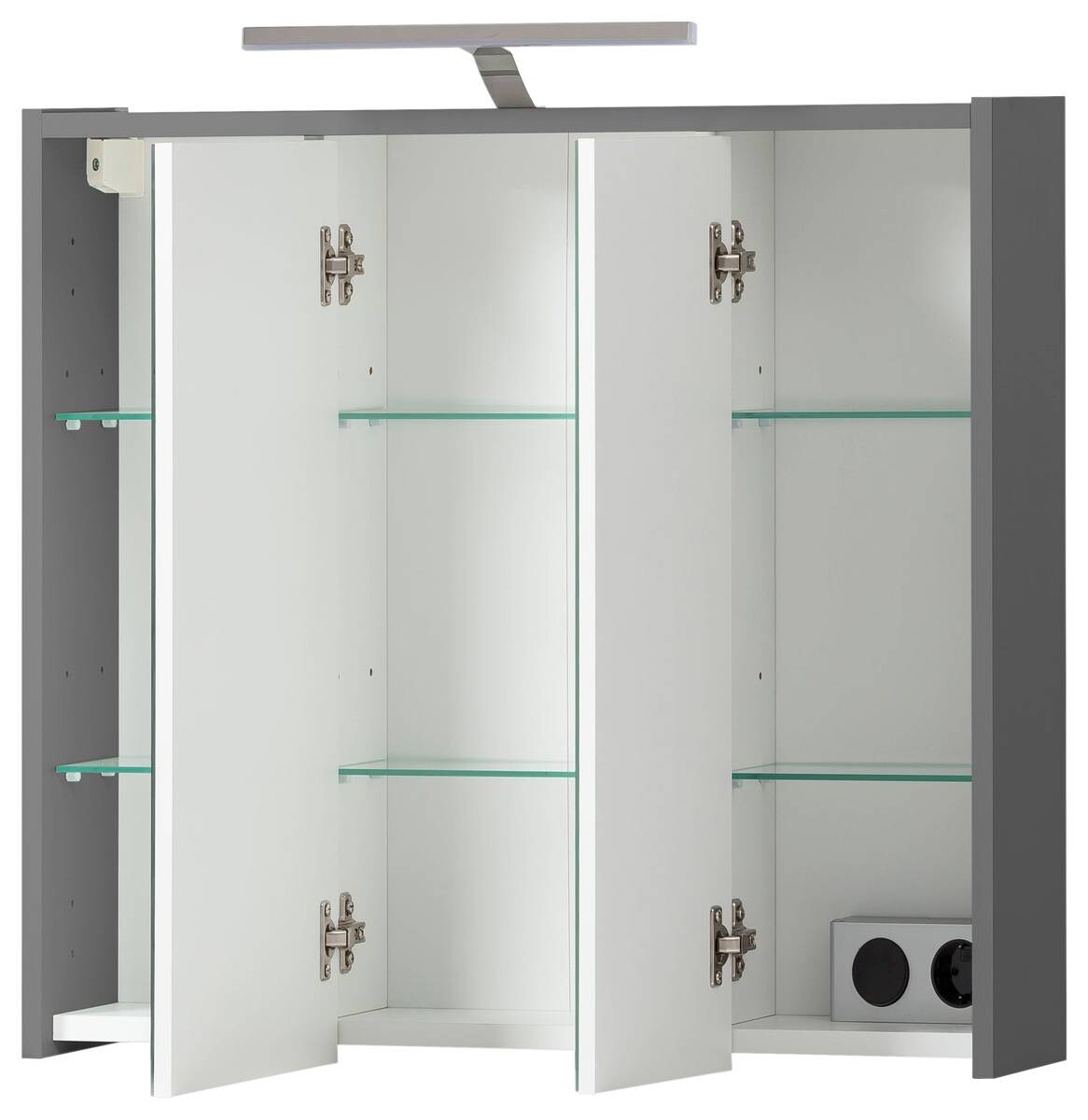 Spiegelschrank Flag anthrazit B/H/T: ca. 65x64x16 cm