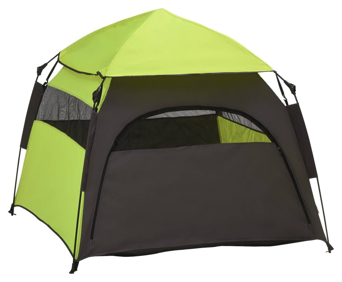 PawHut Haustier-Zubehör dunkelgrau Edelstahl B/H/L: ca. 120x120x106 cm