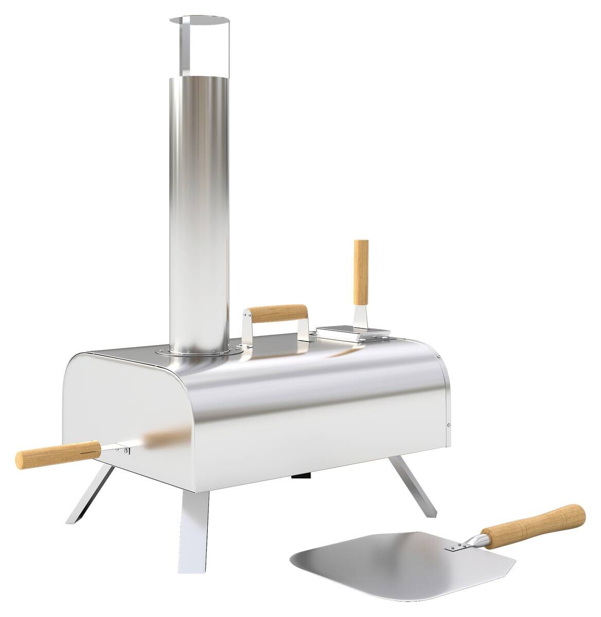 Outsunny Pizzaofen Edelstahl B/H/L: ca. 36x75x79 cm