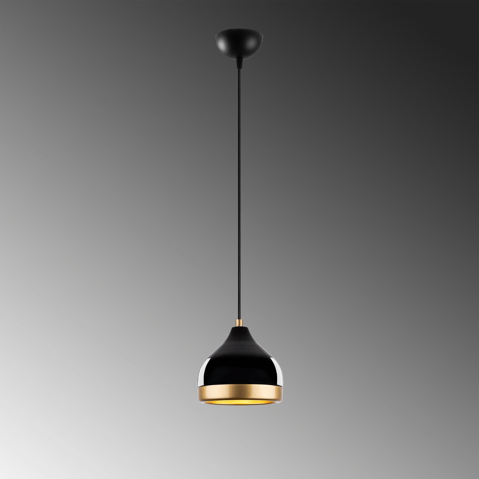 Opviq Pendelleuchte Yldo schwarz B/H/T/L/D: ca. 17x112x17x17x17 cm E27 1 Brennstellen