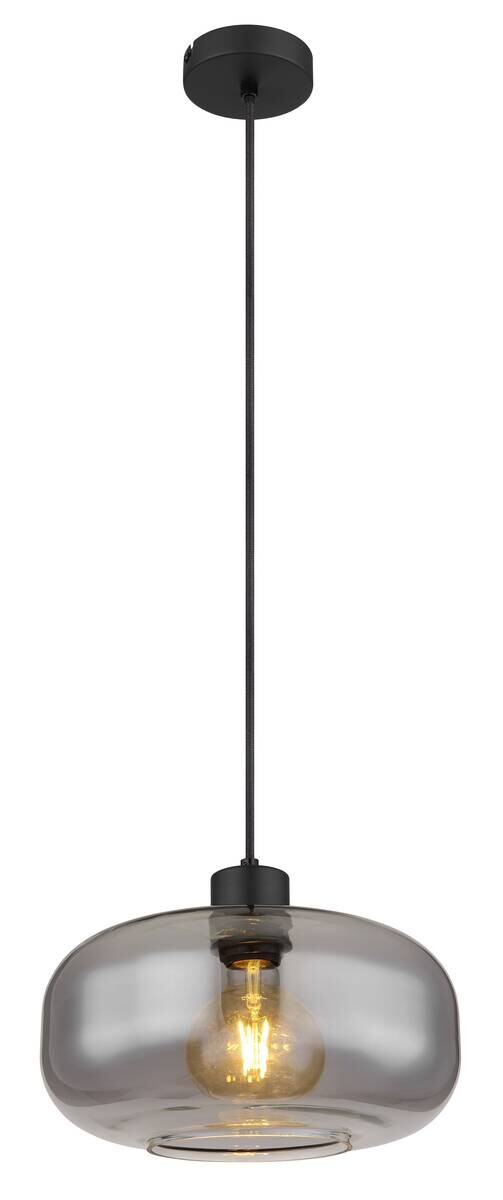 GLOBO Deckenleuchte schwarz Metall H/D: ca. 120x28 cm E27 1 Brennstellen