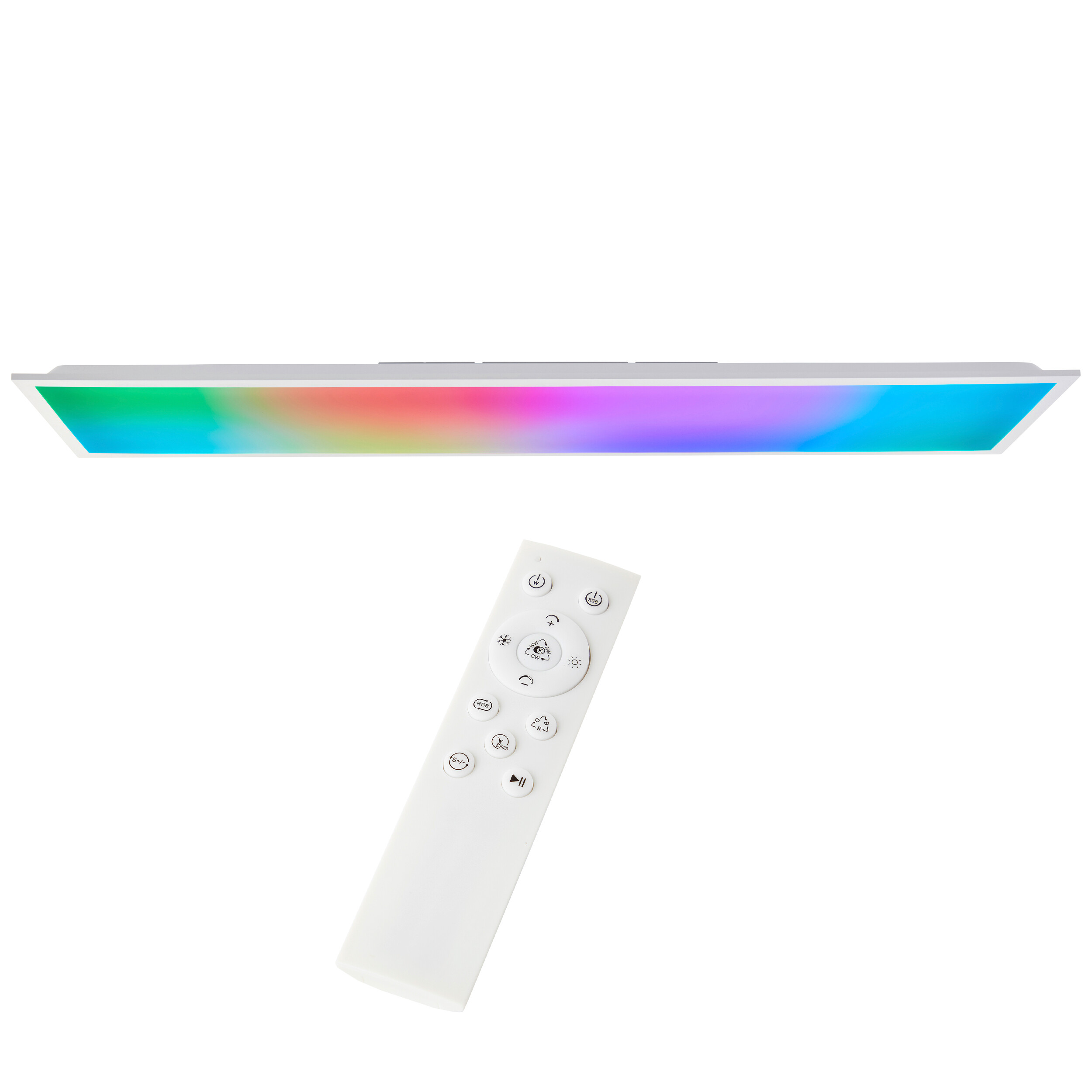 Brilliant LED-Deckenleuchte Briston weiß Metall Kunststoff B/H/L: ca. 122,5x8x33 cm