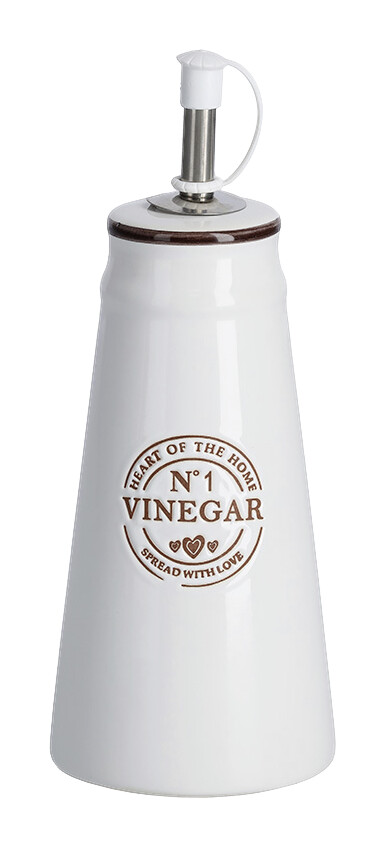 Zeller Essig-und Ölflaschen-Set weiß Keramik