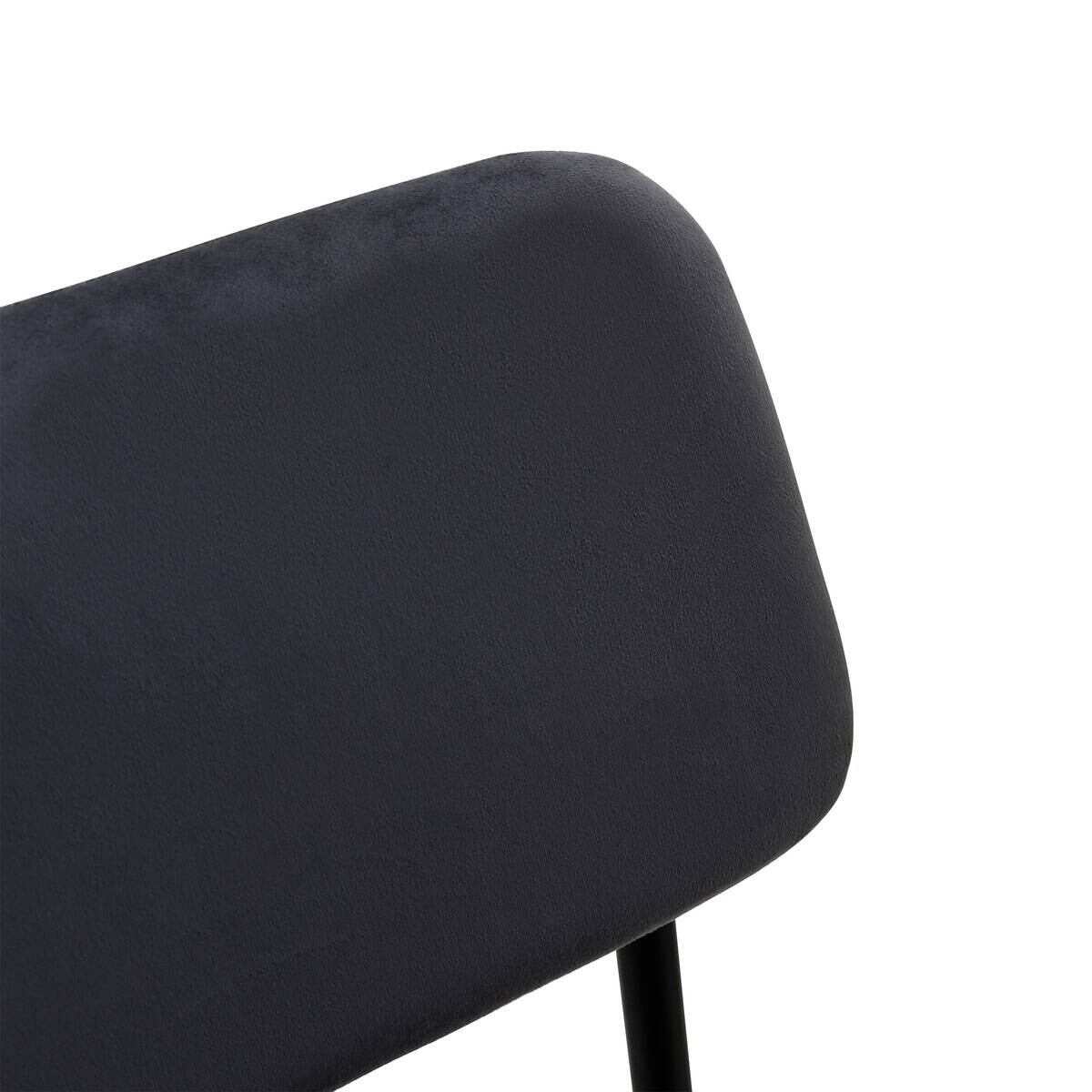 Barhocker MIKA schwarz Samt B/H/T: ca. 48,5x111x50 cm