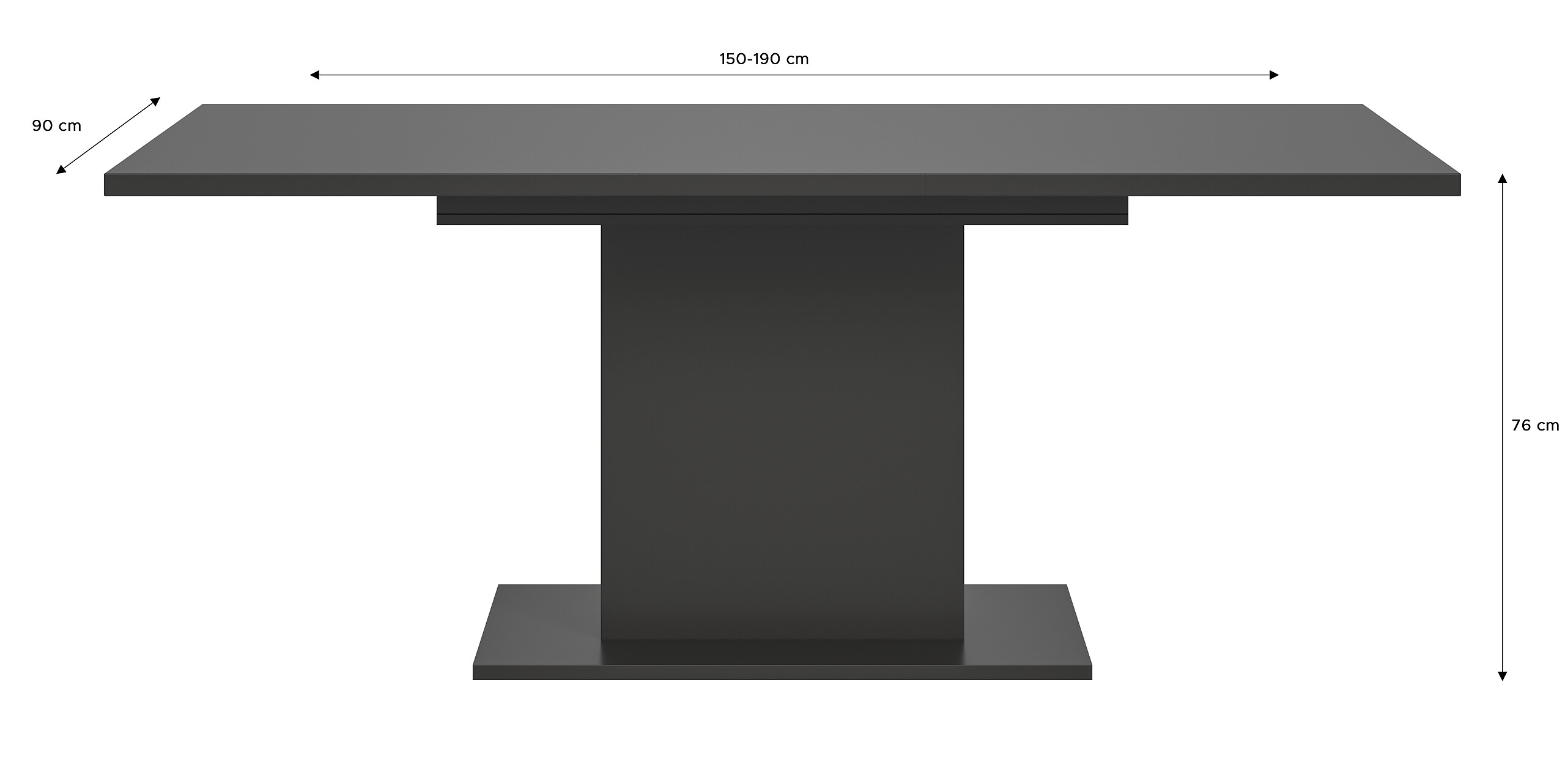 Esstisch MOTION grau B/H/T: ca. 150x76x90 cm