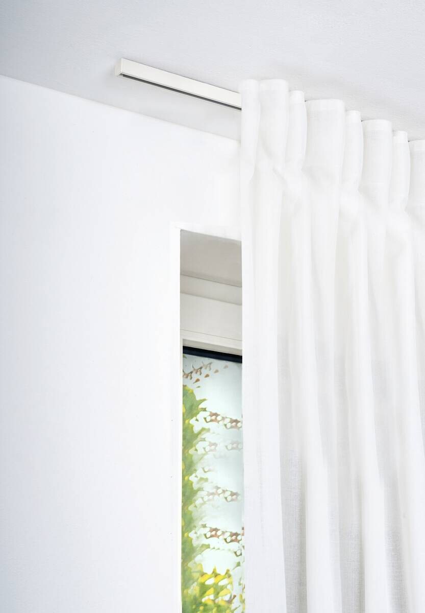 ondeco Gardinenschiene smart weiß Metall L: ca. 240 cm 1.0 Läufe