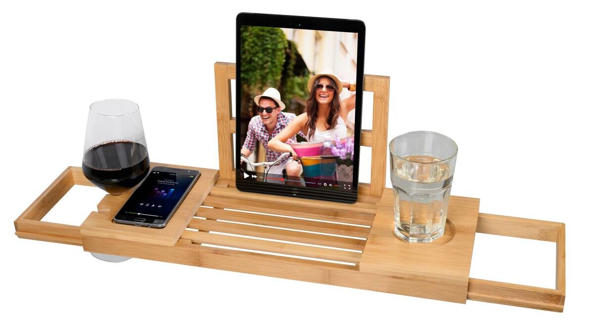 Badewannenablage natur Bambus B/L: ca. 92x18 cm