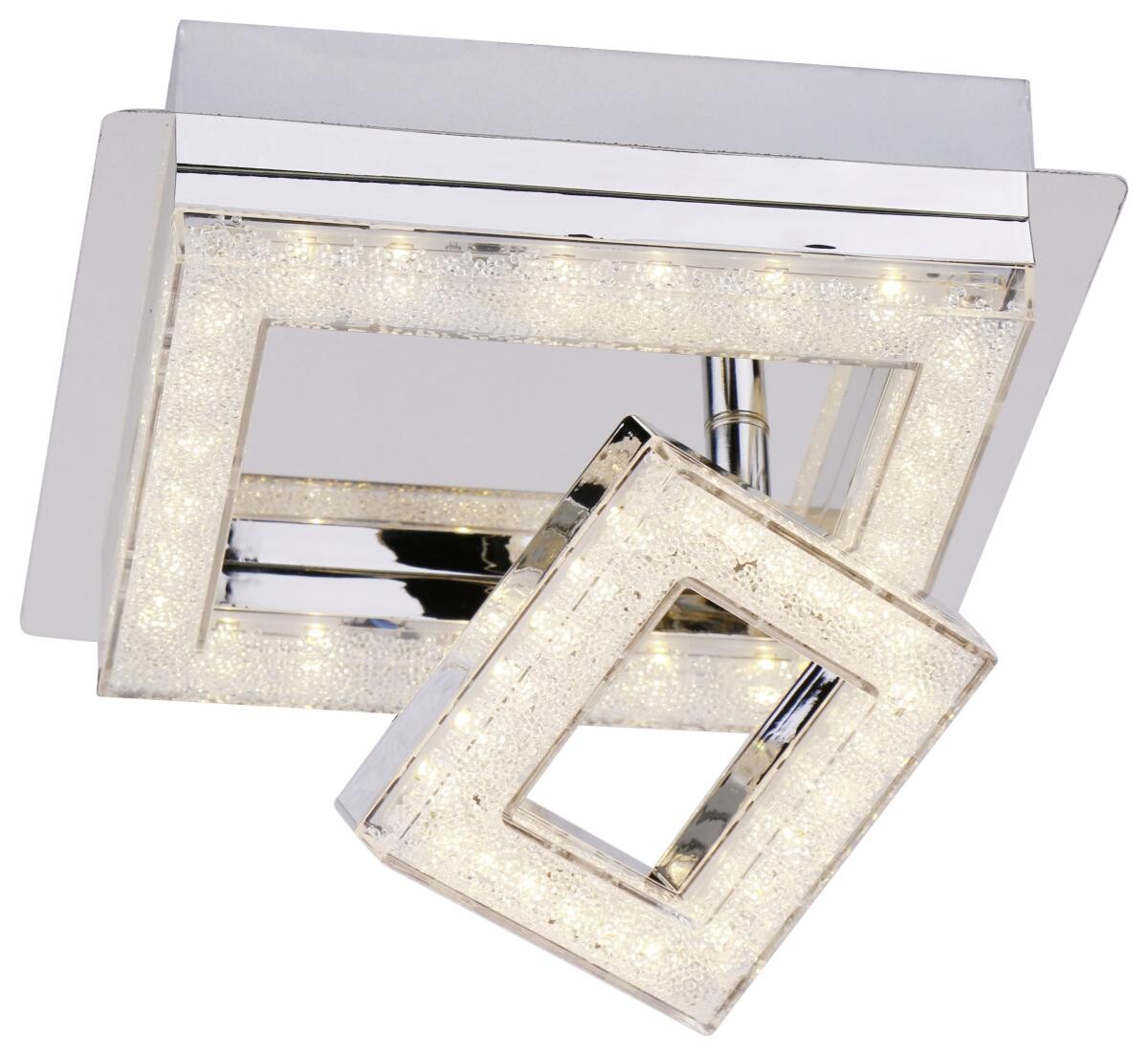 POCOline Deckenleuchte Timo Chrom klar Metall Acryl B/H/L: ca. 19x8x19 cm