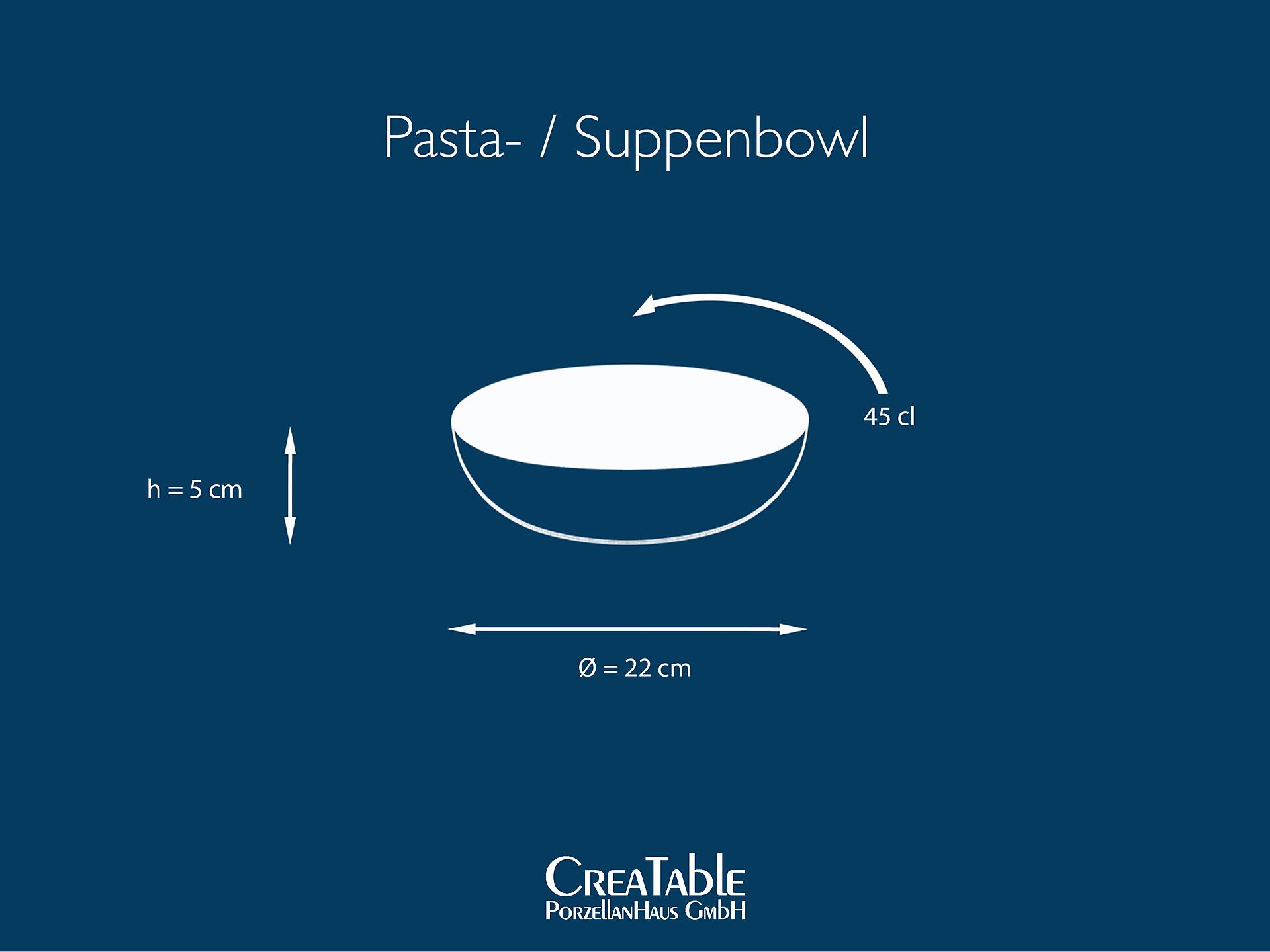 CreaTable Suppenteller NATURE COLLECTION grau Steinzeug D: ca. 22 cm