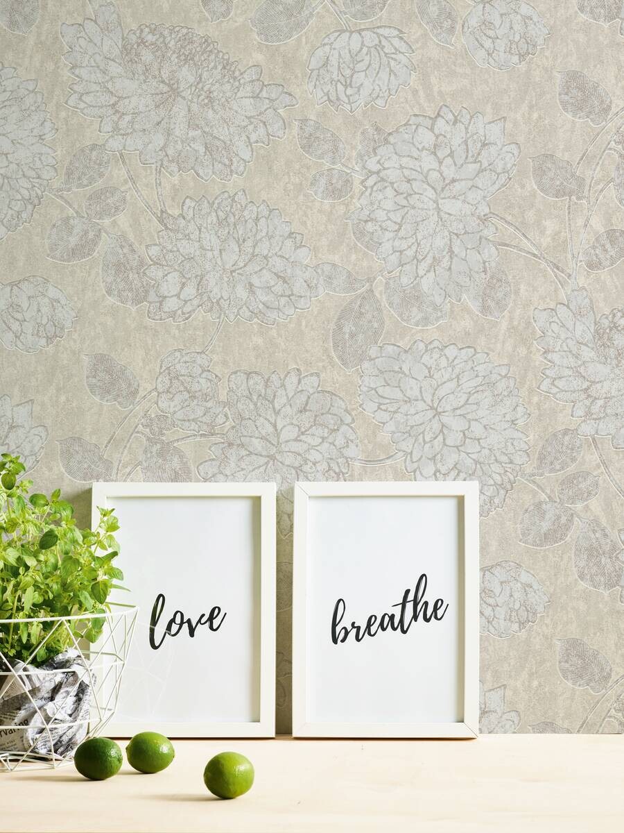 A.S.Creation Vliestapete Attractive 2 Floral beige B/L: ca. 53x1005 cm