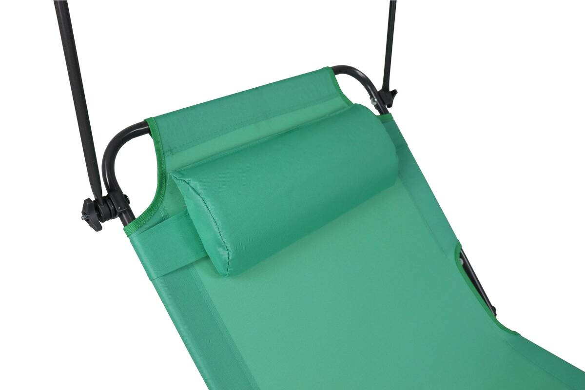 VCM Sonnenliege Bindox grün Stahl B/H/L: ca. 55x24x185 cm