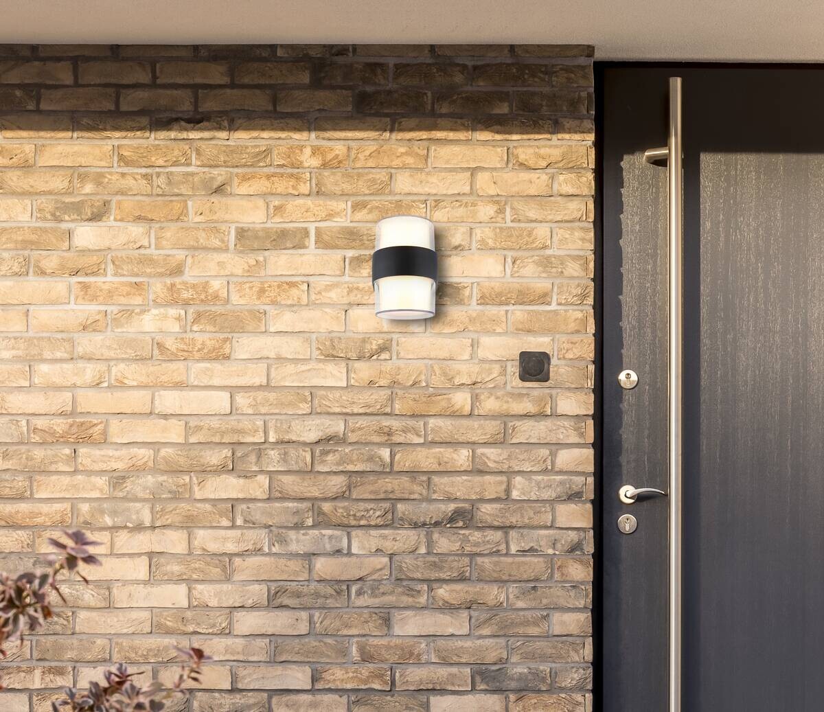 Außenleuchte anthrazit klar Satiniert B/H/L: ca. 10,5x13x9,6 cm