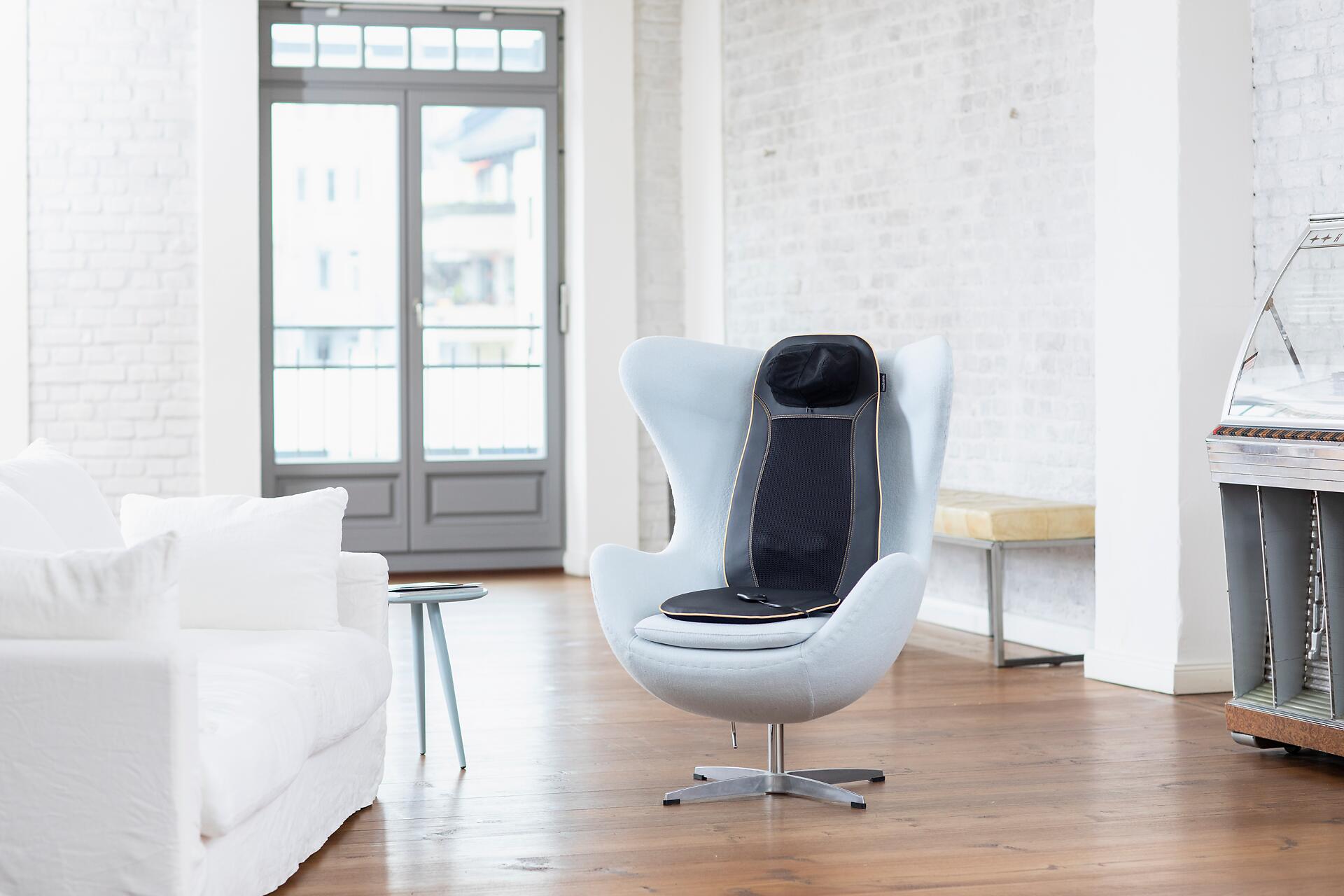 medisana Massagesitzauflage 88930 schwarz anthrazit Stoff Kunststoff B/H/L: ca. 40x9x118 cm ca. 48 W