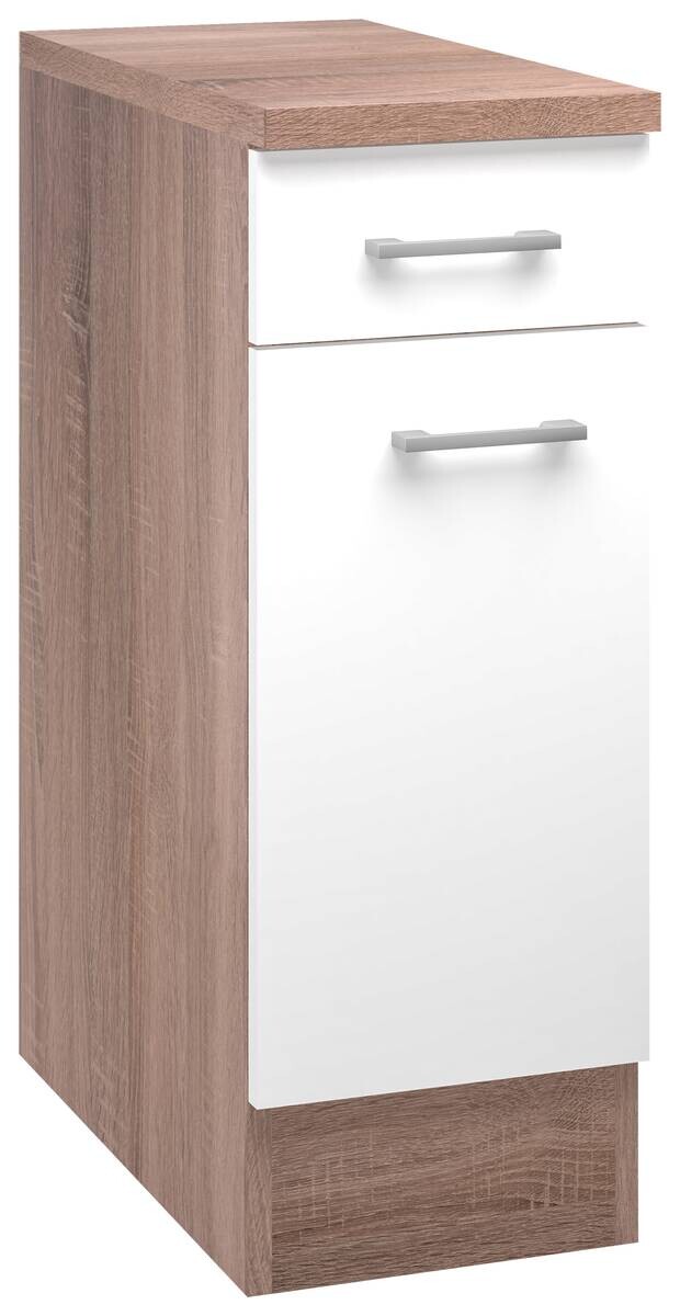 Unterschrank Samoa weiß Eiche Nachbildung B/H/T: ca. 30x85x60 cm