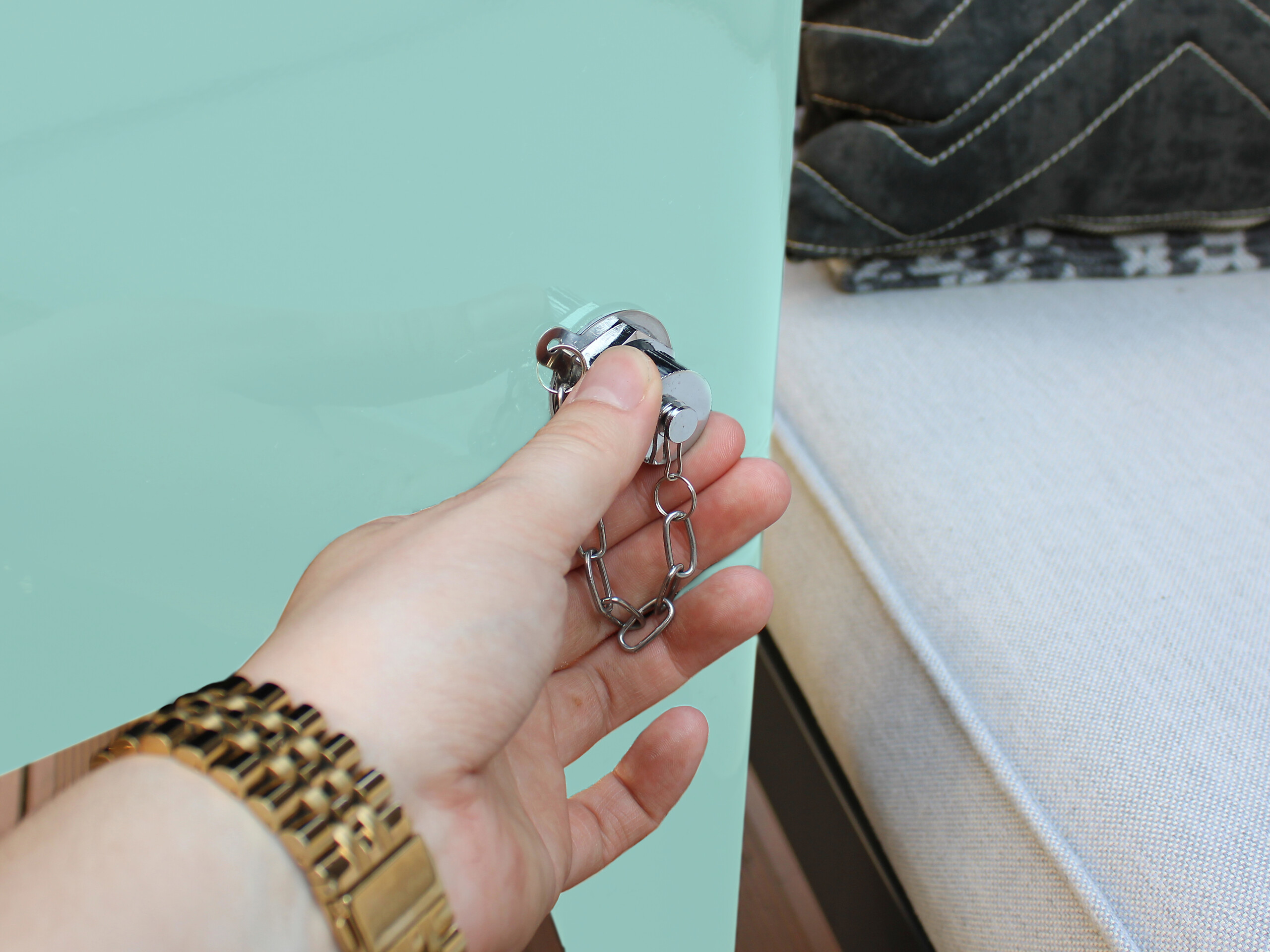 AXI Kühlwagen Retro mint Metall B/H/T: ca. 43x89x92 cm