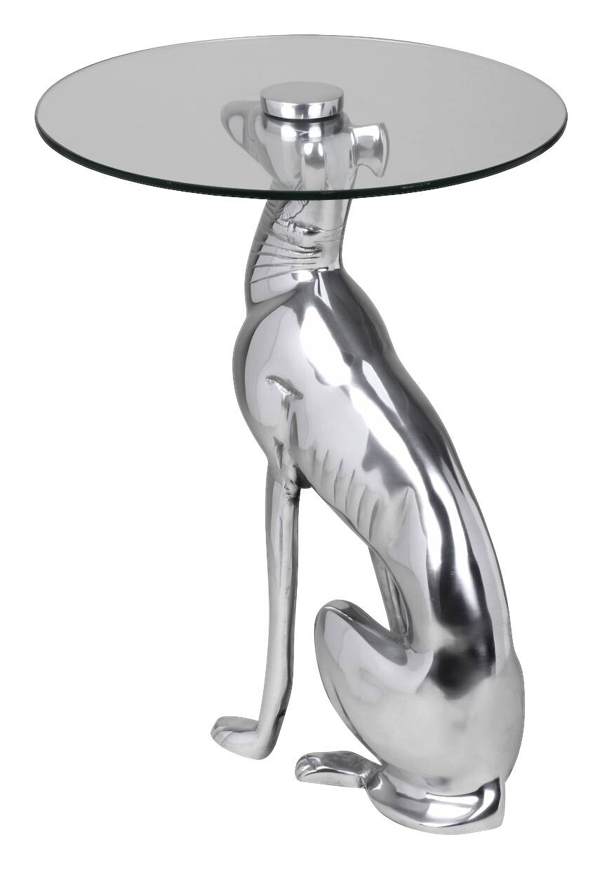 Beistelltisch silber Aluminium B/H/T: ca. 40x50x40 cm