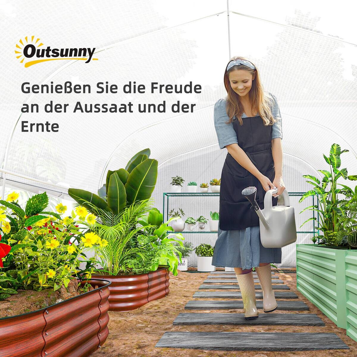 Outsunny Gewächshaus B/H/L: ca. 300x200x595 cm