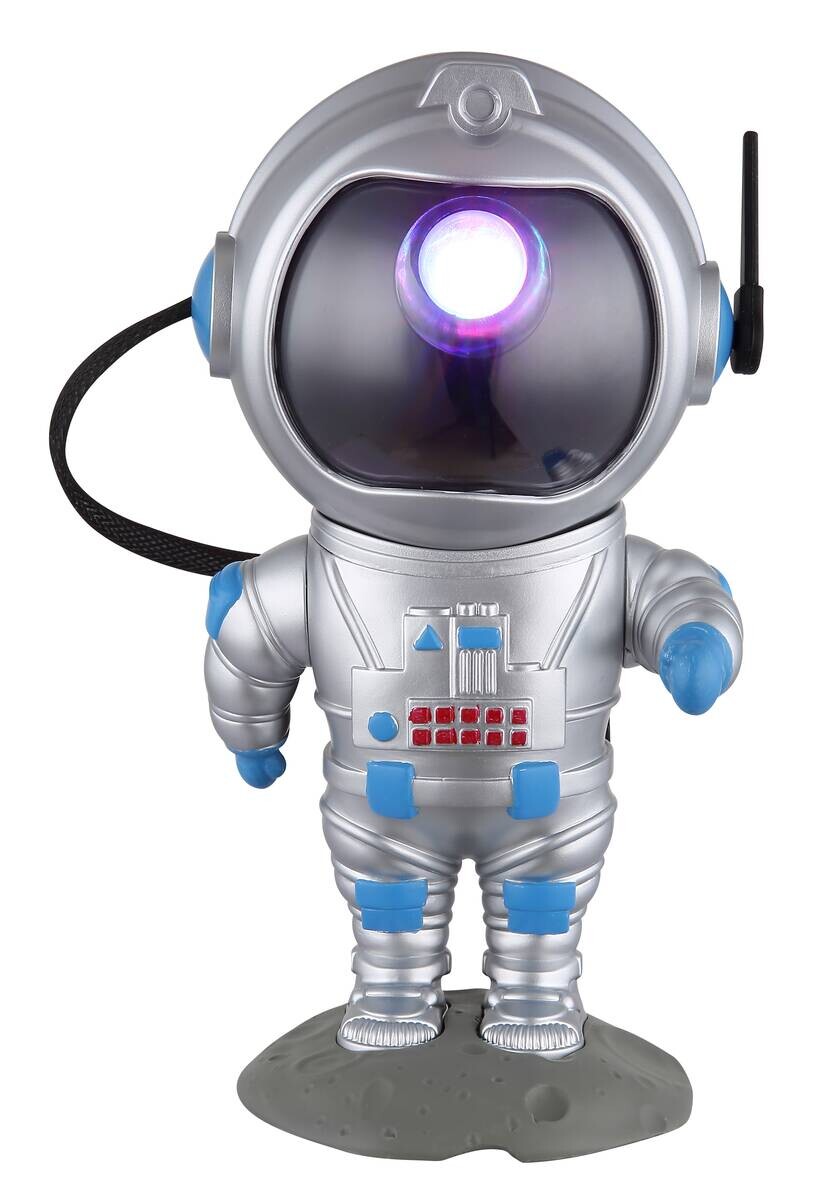 GLOBO Tischleuchte Cosmo silber blau Kunststoff B/H/L: ca. 11x22,5x12 cm