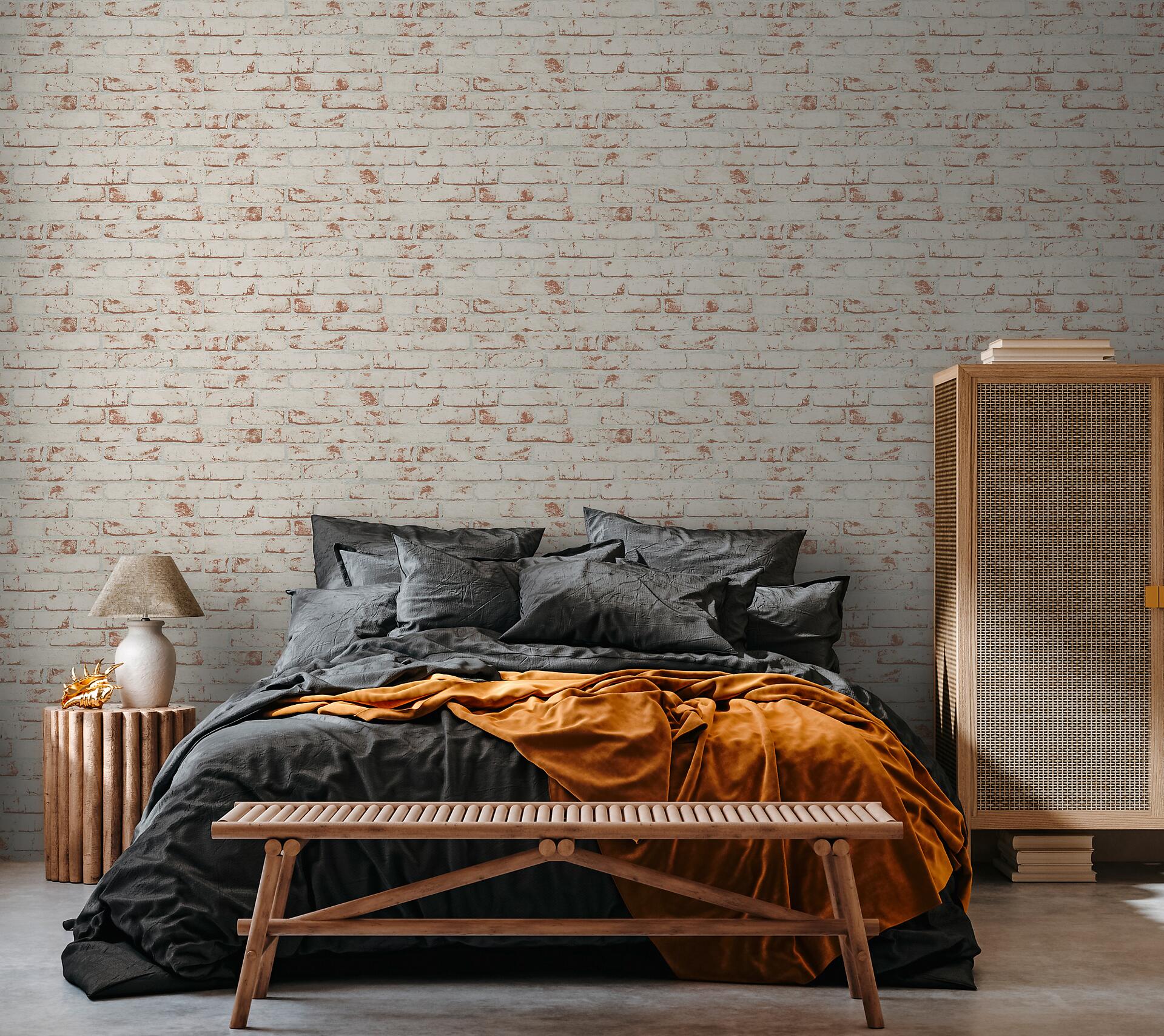 A.S.Creation Vliestapete Best of Wood`n Stone 2nd Edition Steine rot B/L: ca. 53x1005 cm