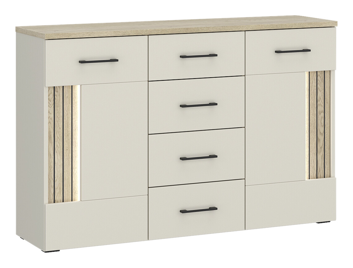Sideboard Cashmere Eiche Nachbildung Spanplatte B/H/T: ca. 125x85x40 cm
