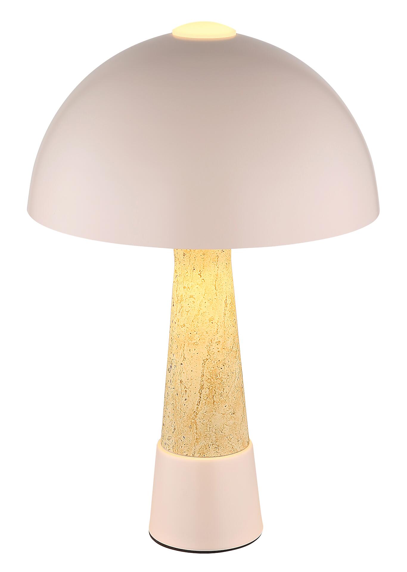 GLOBO Tischleuchte champagner Metall H/D: ca. 36,5x25 cm E27 1 Brennstellen