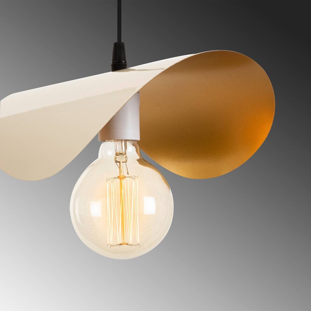 Opviq Pendelleuchte Sivani weiß gold Metall B/H/T/L: ca. 17x106x17x30 cm E27 1 Brennstellen