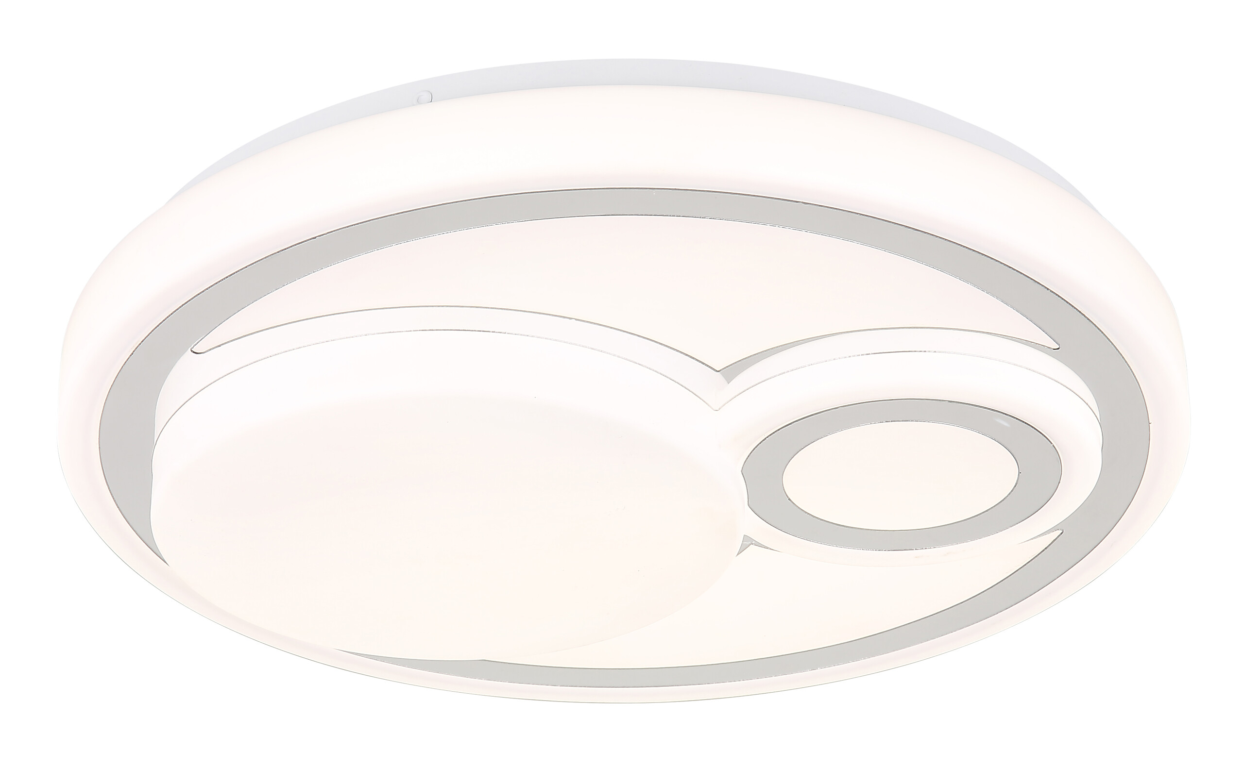 GLOBO LED-Deckenleuchte Ruiz weiß Opal Metall Kunststoff H/D: ca. 7,5x38 cm