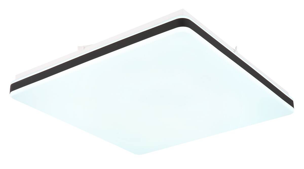 GLOBO Deckenleuchte weiß mattschwarz Metall Kunststoff B/H/T/L: ca. 48,5x6,6x48,5x48,5 cm 1 Brennstellen