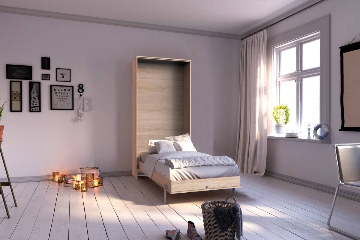 Klappbett Juist Eiche Sägerau Nachbildung Liegefläche B/L: ca. 90x200 cm