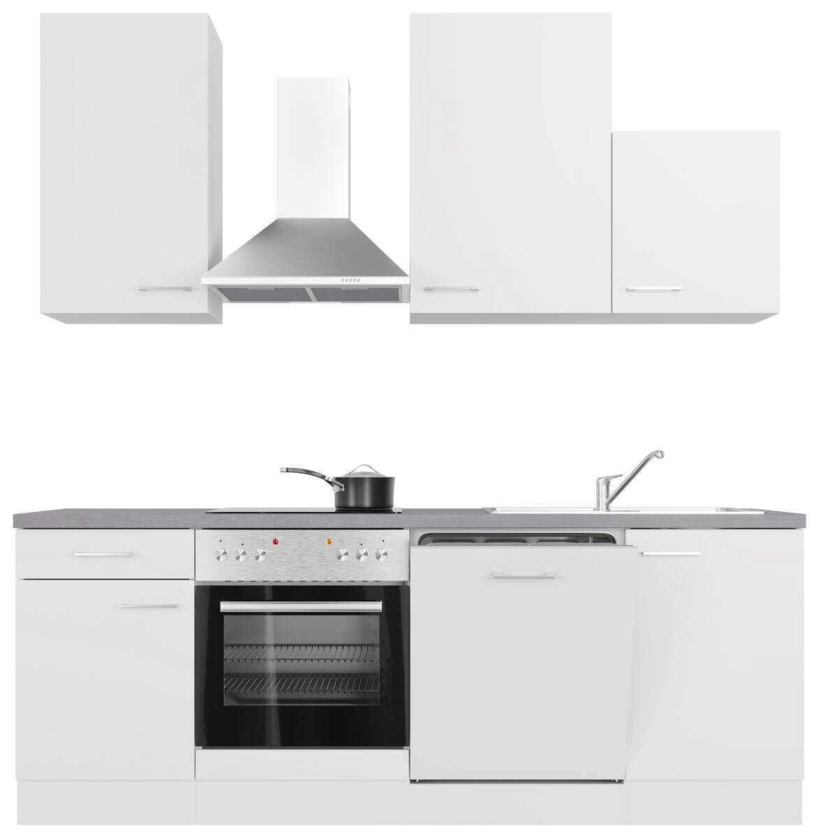 Küchenblock Vita weiß matt B/H/T: ca. 220x234x60 cm