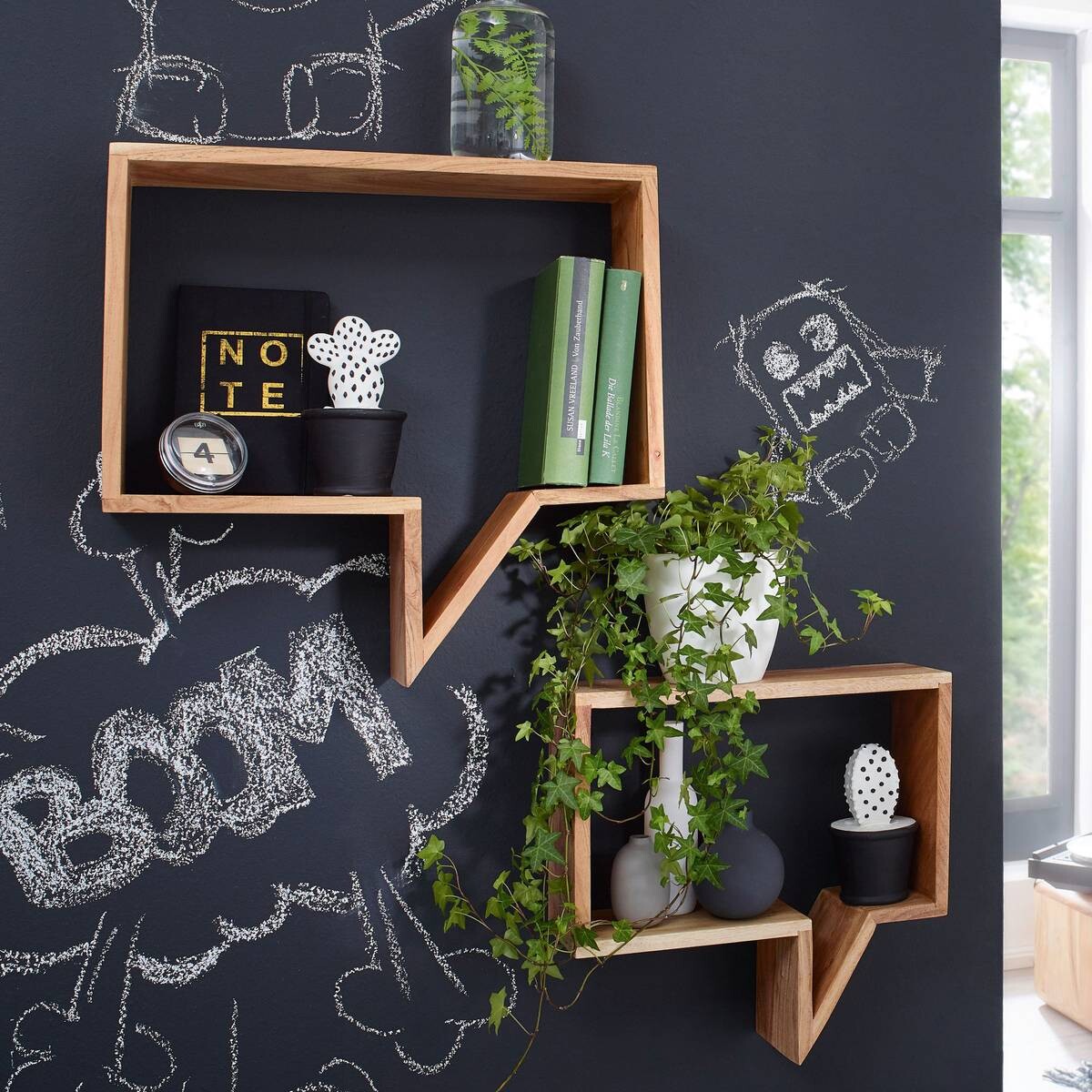 Wandregal natur B/H/T: ca. 50x49x13 cm