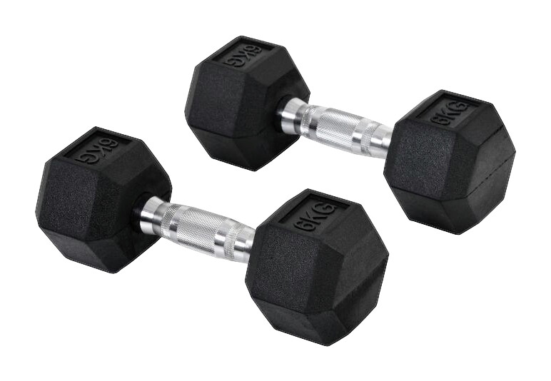 HOMCOM Kurzhantelset schwarz Gummi B/H/L: ca. 11,5x8x11,5 cm