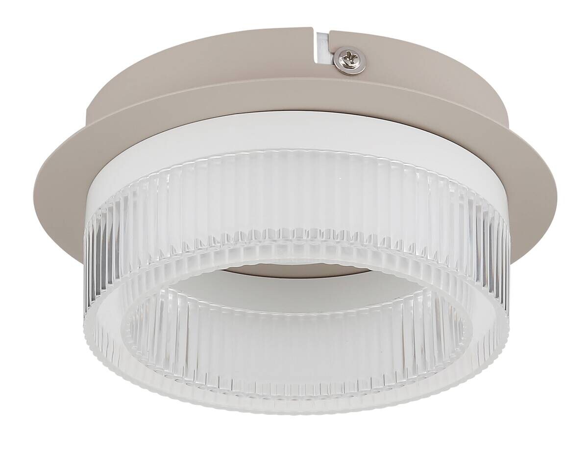 GLOBO Deckenleuchte weiß sand Metall Kunststoff H/D: ca. 7x16 cm 1 Brennstellen