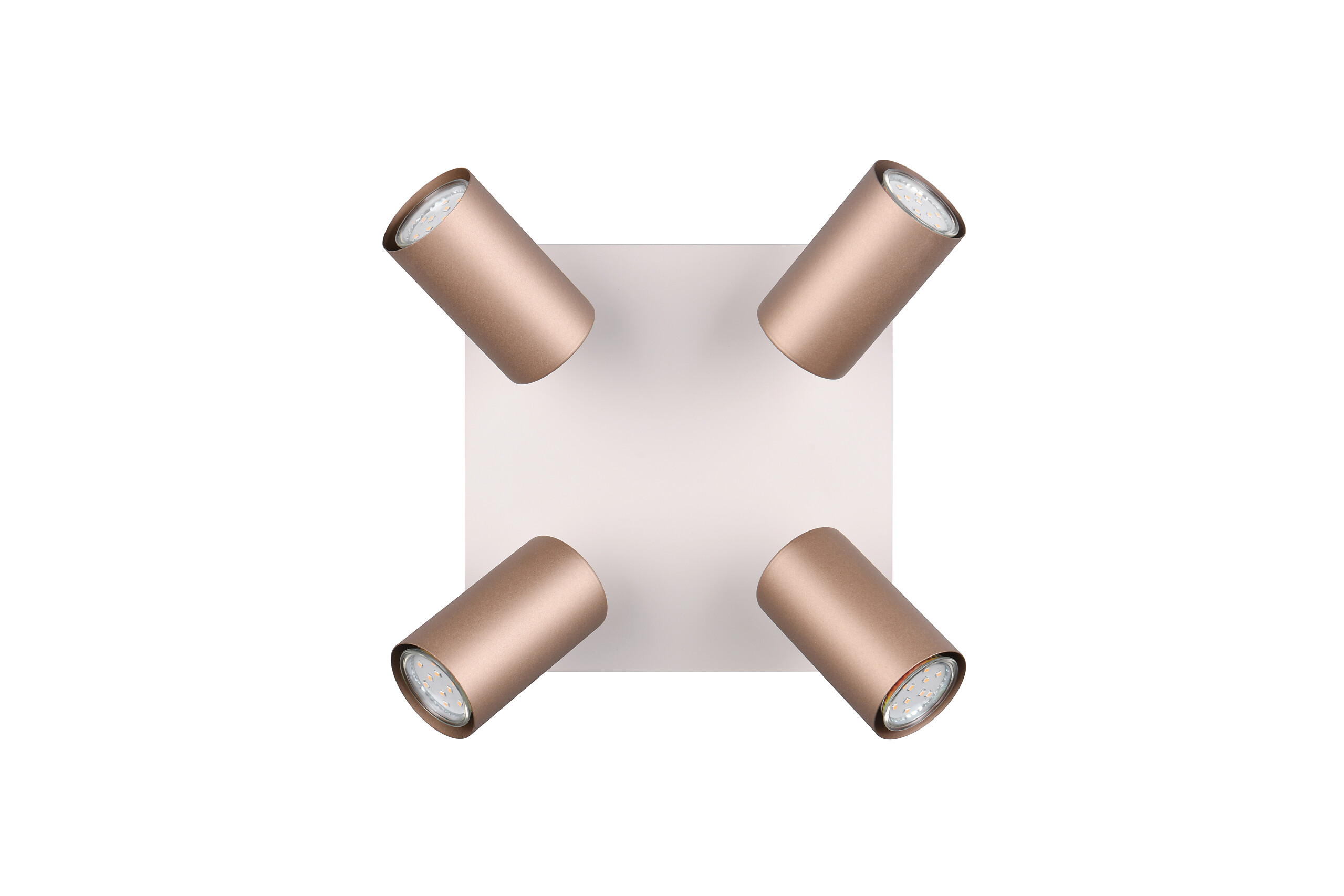 Reality Leuchten Spots Marley kaffee Metall B/H/L: ca. 24x24x15 cm null 4 Brennstellen